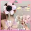 MYPANDA Ngọt Ngào Nữ Hoa Tulip Ruy Băng Tóc Scrunchies Cổ Tích Nơ Streamers Ruy Băng Tóc Đuôi Ngựa Giá Đỡ Phụ Kiện Tóc.