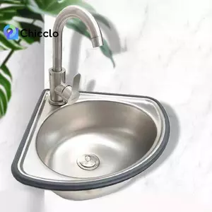 Bồn rửa nhà bếp RV Chậu phòng tắm không gỉ Người cắm trại Góc rau Motorhome Thanh thép Bát đơn nhỏ Bồn tắm thả đẹp