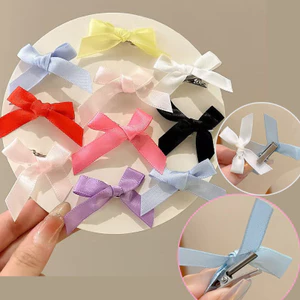 4CM Mini Nơ Tóc Phong Cách Ba Lê Ruy Băng Bện Kẹp Tóc YK2 Ngọt Ngào Dễ Thương Mỏ Vịt Kẹp Phụ Kiện Tóc CHVB