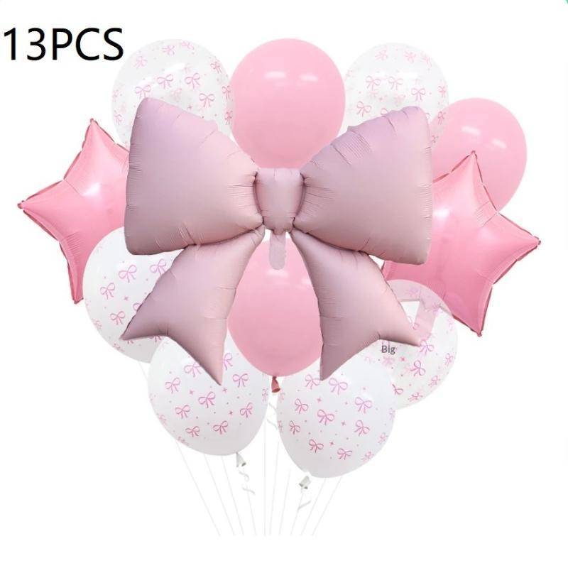JINHF Nơ Hồng Cao Su Bóng Bay 13 Chiếc Bộ Cho Bé Gái Trang Trí Sinh Nhật Trẻ Em Dự Tiệc Tiếp Liệu Trang Trí Nhà Cửa HOT