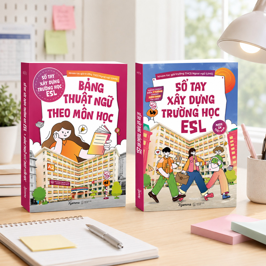 Sách - Combo: Sổ Tay Xây Dựng Trường Học ESL + Bảng Thuật Ngữ Theo Môn Học (Gamma Books)