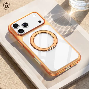 Ốp điện thoại từ tính 2 trong 1 iPhone 17 Pro Max, chân đứng xoay, nút bấm camera tích hợp, chống bám bẩn, chống vân tay, khung camera tháo rời