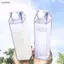 Luckyew 500 / 1000ML Sữa Thùng Nước Bình Sữa Vuông Cà Phê Nước ép Trà Sữa Trong Suốt Bảo Quản Sữa Cho Thể Thao Ngoài Trời Cắm Trại Tập Gym TQ