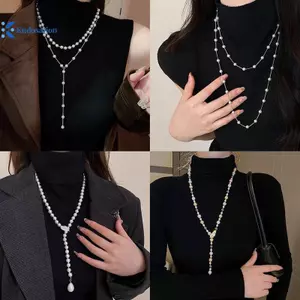 Kudosation Thời Trang Nữ Trang Sức Ngọc Trai Hạt Nelace Áo Len Dài Dây Xích Nelace Cho Nữ Đầm Phụ Kiện Quà Tặng Đẹp