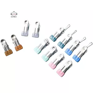 Maybest 10 Chiếc Quần Áo Bằng Thép Không Gỉ Chốt Hộ Gia Đình Đa Năng Niêm Phong Kẹp Chống Gió Chống Trượt Không Dấu Vết Kẹp Cố Định Airing Kẹp Quần Áo {VN}