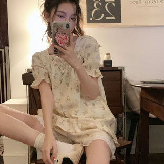 [Luni-oder] LOẠI 1  Đồ Ngủ Pijama Nữ Hoa Nhí Dễ Thương, Set Áo Tay Ngắn Quần Short Form Rộng Thoải Mái Mềm Nhẹ ĐN45