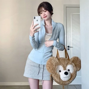 Áo khoác chống nắng dài tay khối UV dành cho nữ eo được trang bị áo Cardigan dáng rộng cho Yoga ngoài trời hàng ngày