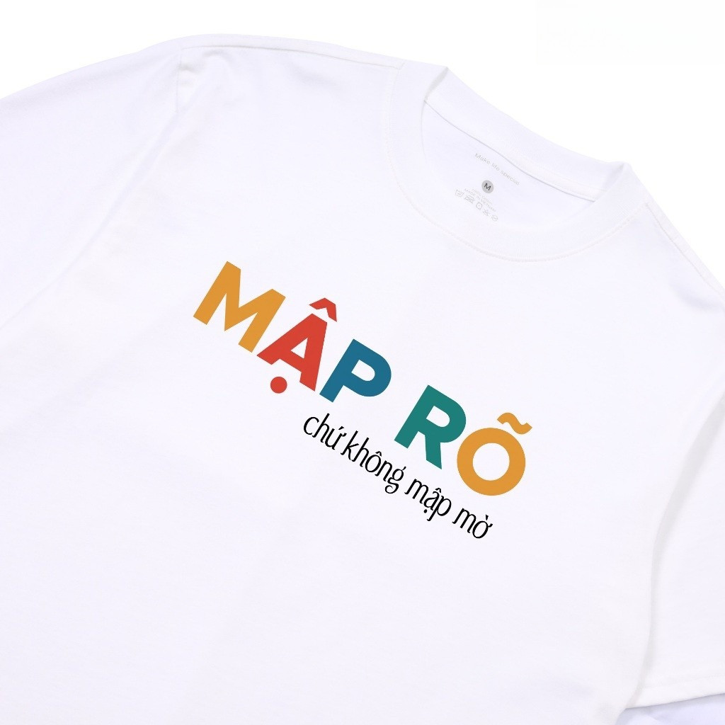 （Giao hàng 24h）Angela Áo Thun Nam Nữ Mập Rõ Chứ Không Mập Mờ, Câu Nói Hài Hước Trendy Meme. 100% Cotton Oversize