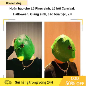 Bộ Mặt Nạ Ếch & Cá Xanh Silicon - Ý Tưởng Trang Phục Halloween Độc Đáo, Phù Hợp Mọi Bữa Tiệc