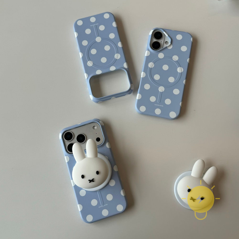 Phone Case For iPhone 17 Pro Max 16 15 PC Magnetic Polka Dot Hard Polka Dot Aesthetic Korean Cute
