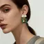 WEETW Vintage Stud Bông Tai, Retro Charm Hình Học Vuông Tòn Ten Bông Tai, Tính Khí Nhựa Trang Sức Phụ Kiện Mùa Hè Bohemian Dangle Bông Tai