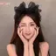 HFSHY Thời Trang Hàn Quốc Retro Bla Lưới Nơ Lớn Phụ Kiện Tóc Nữ Originality Xù Edge Stylist Phụ Kiện Tóc Hoop VN
