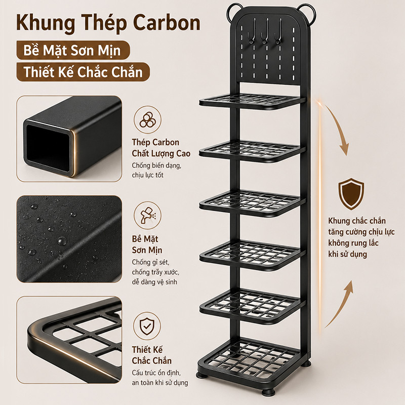 𝐎𝐥𝐢𝐟𝐞 Kệ Để Giày Dép Có Thể Gập Lại Kệ Giày Dép Nhiều Tầng Kệ Dép Nhỏ Gọn Giá Để Giày Dép Tiết Kiệm Không Gian