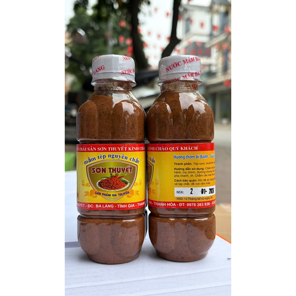 Mắm tép Ba Làng Sơn Thuyết 500G 300G Dùng chưng thịt, chấm đồ luộc, Mắm tép hao cơm, vị ngon đặc sản