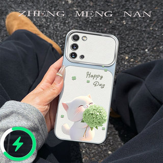 Thích hợp cho Samsung S20 FE Samsung S23 ULTRA S23 s23 FE S23 PLUS Vỏ điện thoại TPU mềm họa tiết mèo bằng da mới 0055