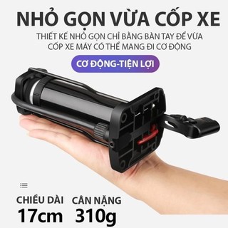 Bơm xe máy xe đạp nhỏ gọn đầu van đa năng , có đồng hồ đo áp suất chuyên dụng cho ô tô xe máy xe đạp