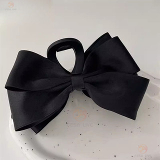 Kẹp tóc hai mặt nơ lớn phong cách Hepburn đen cao cấp, dễ dàng kết hợp với nhiều kiểu tóc