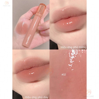 Cappuvini Chống thấm nước và dưỡng ẩm Son bóng, Gương Trong Suốt Nước Mềm Bóng Thạch Môi Men Son Môi Trang Điểm Học Sinh