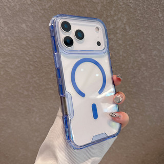 Ốp Điện Thoại Trong Suốt Từ Tính Cho iPhone 17 16 15 14 13 12 11 Pro ProMax 17 Air Plus Chống Sốc