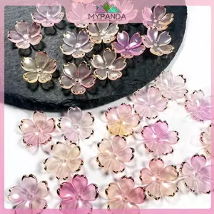 MYPANDA - 50 Chiếc Bông Tai Tóc Acrylic 19mm, Hình Hoa và Cánh Hoa, Trang Sức Tự Làm