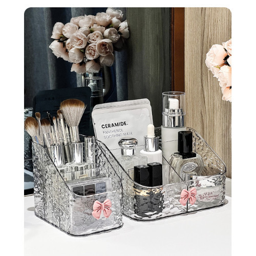 Kệ Đựng Mỹ Phẩm Sóng Nước 4/5 Ngăn - Khay Đựng Mỹ Phẩm, Son Môi, Skincare Để Bàn Trang Điểm Gọn Gàng, Tiện Lợi