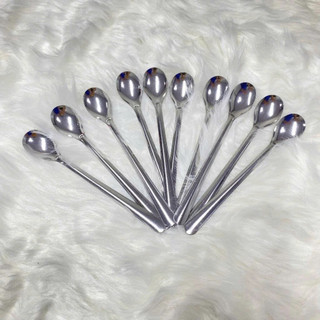 10 Cái Muỗng thìa cafe inox dày đẹp trơn muỗng sữa chua inox cao cấp - HHome