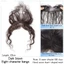ESSENCEH Kẹp Bằng Nổ, Họa Tiết Xoăn Thủ Công Tóc Con Người Nổ, Đế Vô Hình Mỏng Len Ren Hairline Hairline Hairline Hairline Baldness