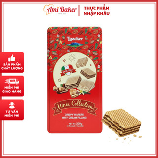 Bánh Kem Xốp Loacker Minis Selection Nhập Khẩu Ý 200g, 4 Vị Giòn Xốp Thơm Ngon
