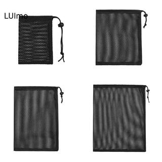 LUImo Đen Lưới Trắng Dây Rút Túi Bảo Quản Đa Năng Du Lịch Gia Đình Hoạt Động Ngoài Trời Túi Giặt Đồ Túi Bao SBS
