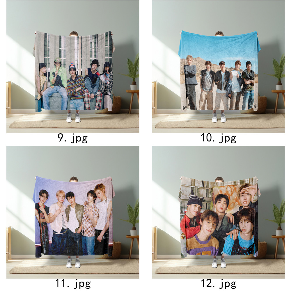 Chăn Flannel in hình một mặt Kpop CORTIS cho ghế Sofa, giường ngủ, văn phòng hoặc du lịch