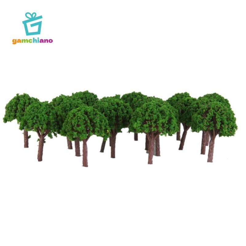 Bộ 50 Cây Xanh Nhẹ Mô Hình Xe Lửa Bố Trí Đường Sắt Wargame Diorama Phong Cảnh Z T