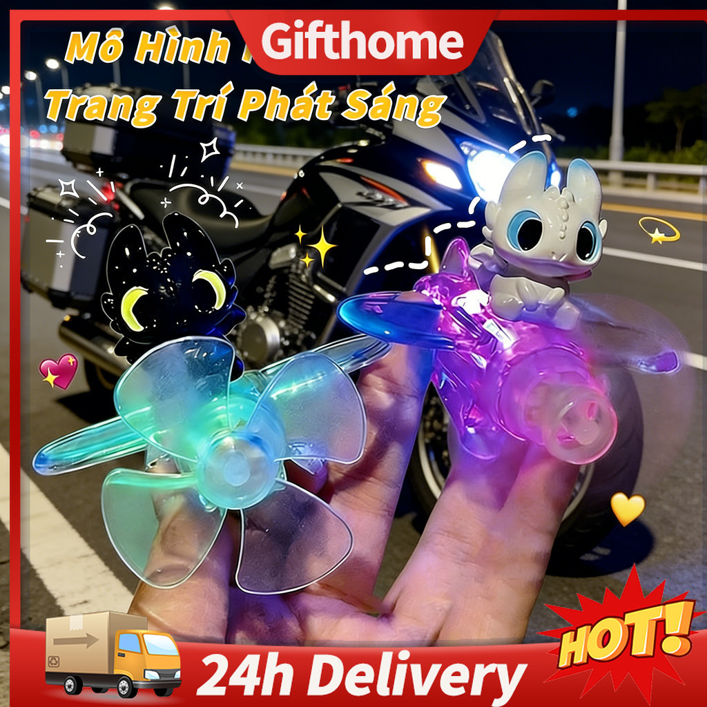 ✈️Giao Hàng 24h✈️ Đèn động cơ hoạt hình Đèn chạy bằng gió Đèn hình máy bay Mini dễ thương
