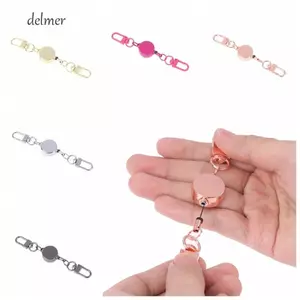 Móc khóa đàn hồi DELMER, Giá đỡ chìa khóa dễ kéo chống mất, Giá đỡ chìa khóa có thể thu vào, Cuộn huy hiệu có thể thu vào Chống trộm Hợp kim bền Vòng chìa khóa thể thao có thể thu vào Phụ kiện y tá