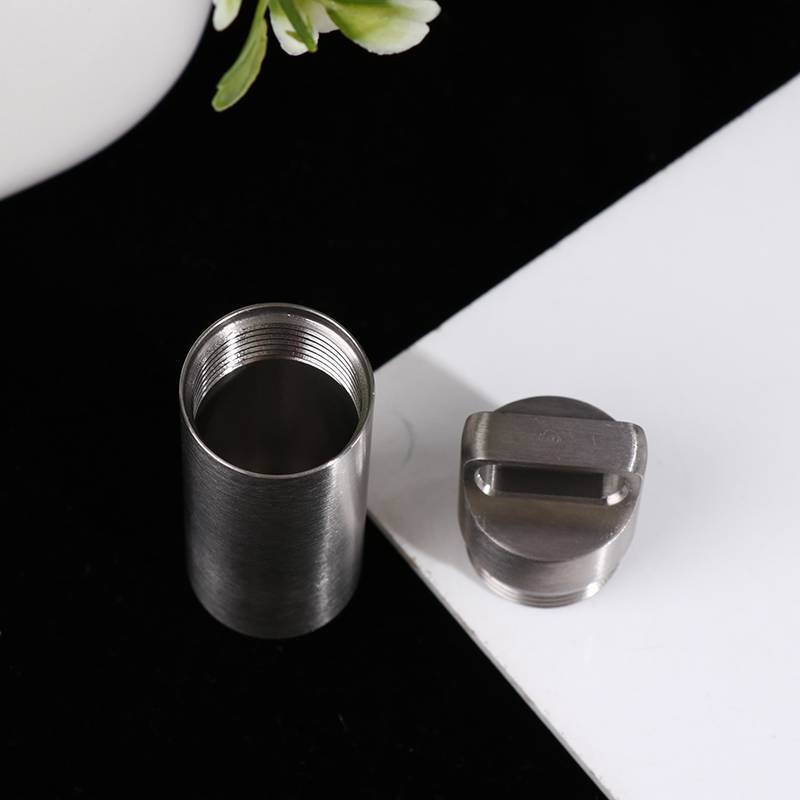 < Honeyba > Hộp đựng thuốc chống nước Mini Titan Hộp đựng thuốc di động Hộp đựng thuốc đẹp