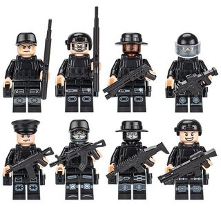 SWAT Quân Đội Khối Xây Dựng Bộ Đồ Chơi ABS Mini Nhân Vật Trẻ Em Chiến Thuật Chơi Mô Hình Hình
