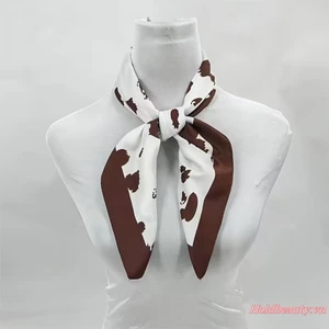 Khăn quàng cổ vuông dành cho nữ Khăn quàng cổ in hình bò cổ điển Khăn quàng cổ nhẹ
