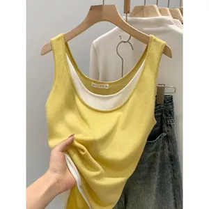 Áo không tay hai mảnh dáng rộng mùa hè cỡ lớn