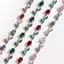 PNPIA- Bộ trang sức pha lê Cubic Zirconia hình chiếc lá Thiết kế đầy màu sắc cho cô dâu Đám cưới phù dâu Trang phục lễ kỷ niệm thanh lịch