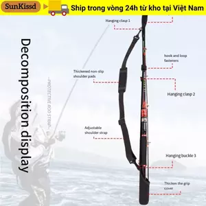 SUNKISSD Dây đeo cần câu, Dây đeo bảo vệ đai câu cá chép thoáng khí chống mài mòn, Dây đeo dây buộc Dây đeo đàn hồi Giá đỡ cực Dây buộc Phụ kiện dụng cụ câu cá