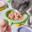Bát mèo Bảo vệ gốm cột sống cổ cho mèo Bát cơm chống lật Đồ ăn nhẹ mèo con dễ thương Món ăn đóng hộp Món ăn cho thú cưng 41505