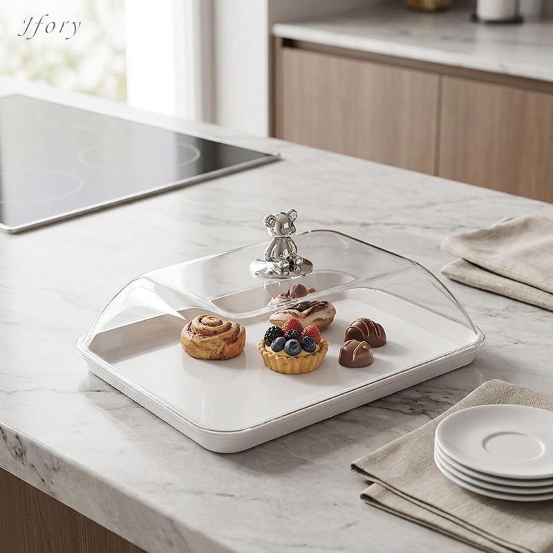 Jfory Đế bánh có đĩa trái cây mái vòm trong suốt cho đám cưới Nhà hàng trưng bày cửa hàng