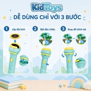 Đồ Chơi Đèn Pin Chiếu Hình KidToys 80 Hình - Hình Ảnh Sinh Động Cho Bé Khám Phá