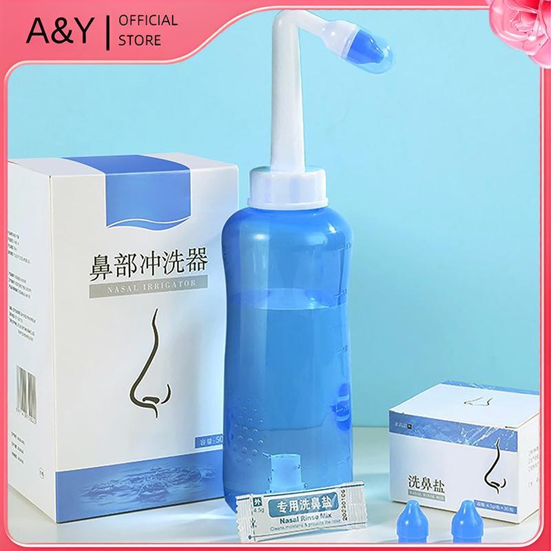 A & Y Người Lớn Trẻ Em Nước Rửa Mũi Bảo Vệ Mũi Làm Sạch Dưỡng Ẩm Trẻ Em Người Lớn Tránh Dị Ứng Viêm Mũi Neti Pot 300ml.