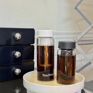 Cốc cà phê thủy tinh có giá trị cao Cold Brew Cold Brew Cốc sử dụng kép Thích hợp cho chuyến đi chơi văn phòng Thiết kế nhẹ