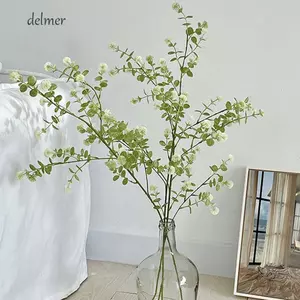 DELMER Mô Phỏng Hoa, Phong Cách Rừng Lá Cọ Cây Xanh Nhân Tạo, Đạo Cụ Chụp Ảnh Nhựa Thực Tế Handmade Cây Giả Trang Trí Tiệc Sân Vườn Nhà