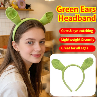 Có Dây Halloween Trẻ Em Hiệu Suất Xanh Băng Đô Quái Vật Shrek Hoop Dress Up Prom Đạo Cụ Người Lớn