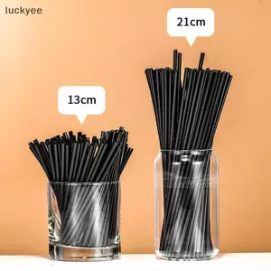 Luckyew 500 Chiếc Ống Hút Cotail Dùng Một Lần 21 / 13cm Bla Dài Ngắn Tiệc Cưới Supplie TQ