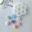 Luckyew 7 Trong 1 Hoa Khuôn Silicon 3D Hoa Hồng Mẫu Đơn Bánh Sô Cô La Khuôn Nướng Bánh Handmade Nến Xà Phòng Thạch Cao Nhựa Thủ Công Dụng Cụ Làm TQ