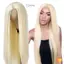 Phụ nữ Tóc giả thẳng dài 26 Inch chịu nhiệt Ánh sáng tóc vàng Flattering Mọi khuôn mặt Tổng hợp cho Prom hoặc Chụp ảnh mới