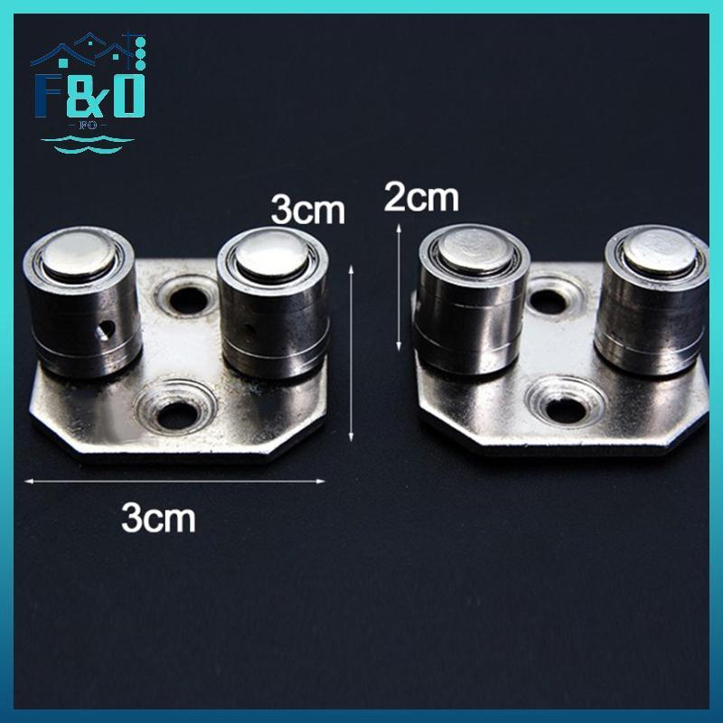 [F & O] 2 Cái Giá đỡ con lăn dẫn hướng cửa gỗ trượt trên sàn {vn}